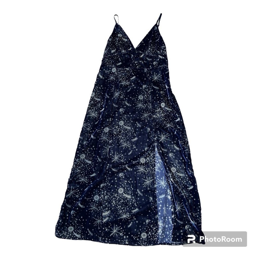 Urban Outfitters- Constellation Moon Star Boho Velvet Dress